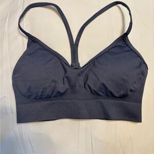Gymshark Seamless V-Back Sports Bra - Navy Blue
